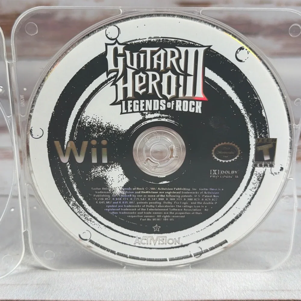 Guitar Hero 3 III Legends Of Rock Nintendo Wii Game Disc Only Resurfaced Cleaned